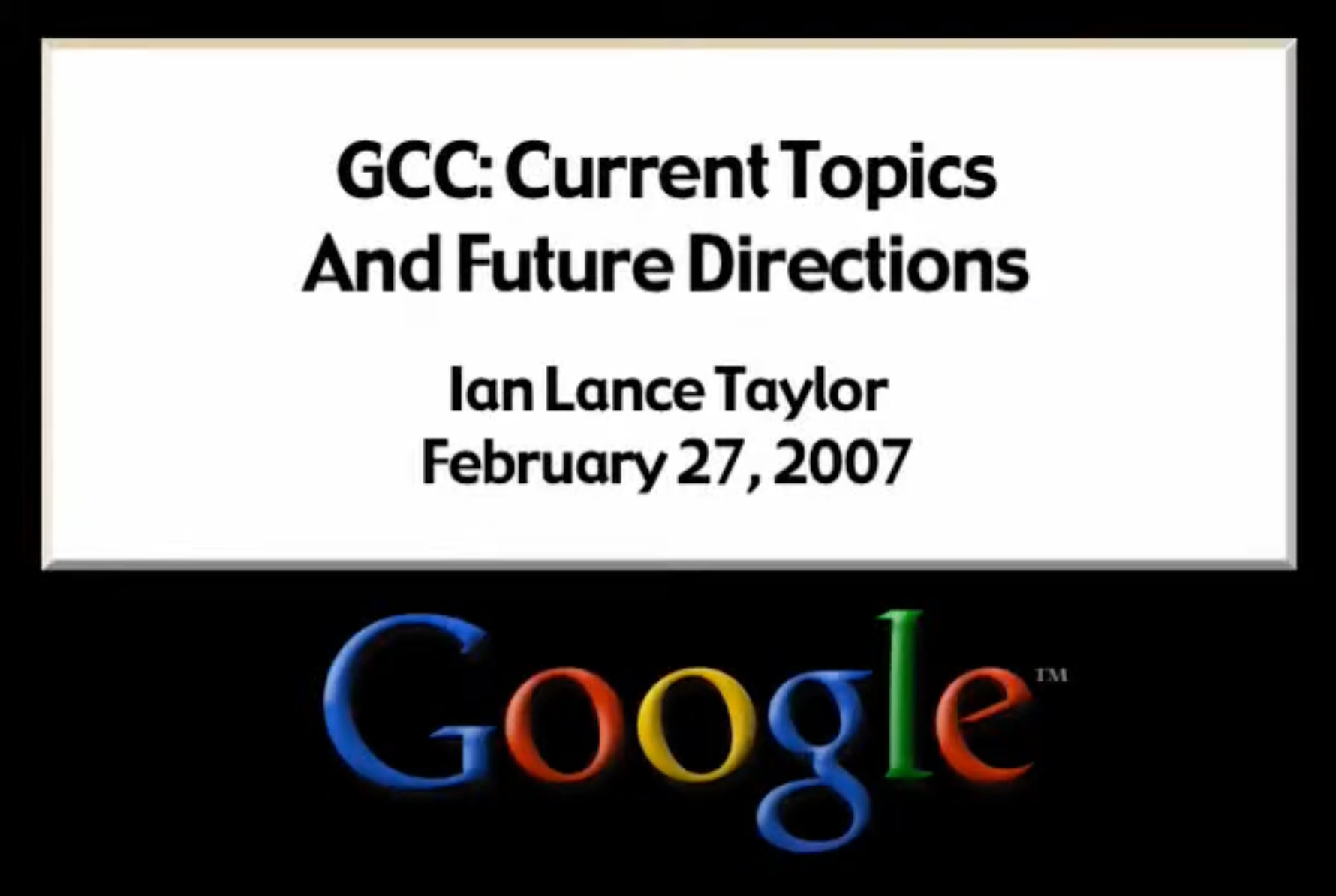 GCC: Current Topics and Future Directions